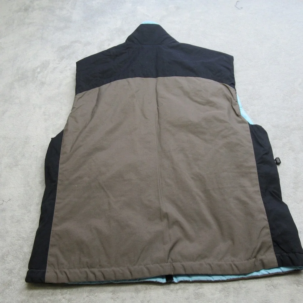 Nike Vest Youth Medium Blue Insulated Quilted Puffer Full Zip Reversible VTG‎
